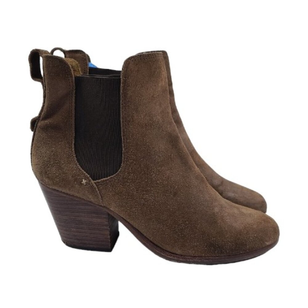 Rag & Bone Women's Brown Suede‎ Block Heel Classic Ankle Chelsea Boots Size 7